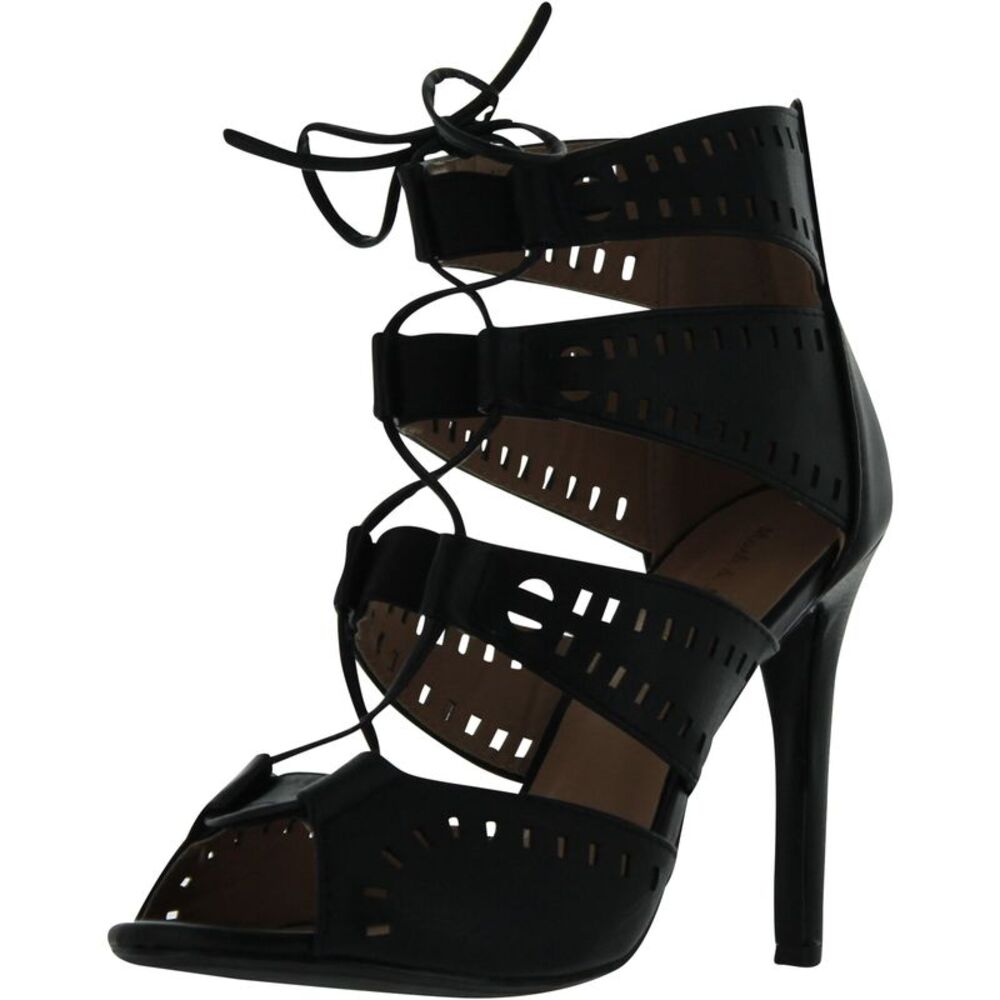 Mark and Maddux Common-02A Black Womens sandals 8.5 NEW